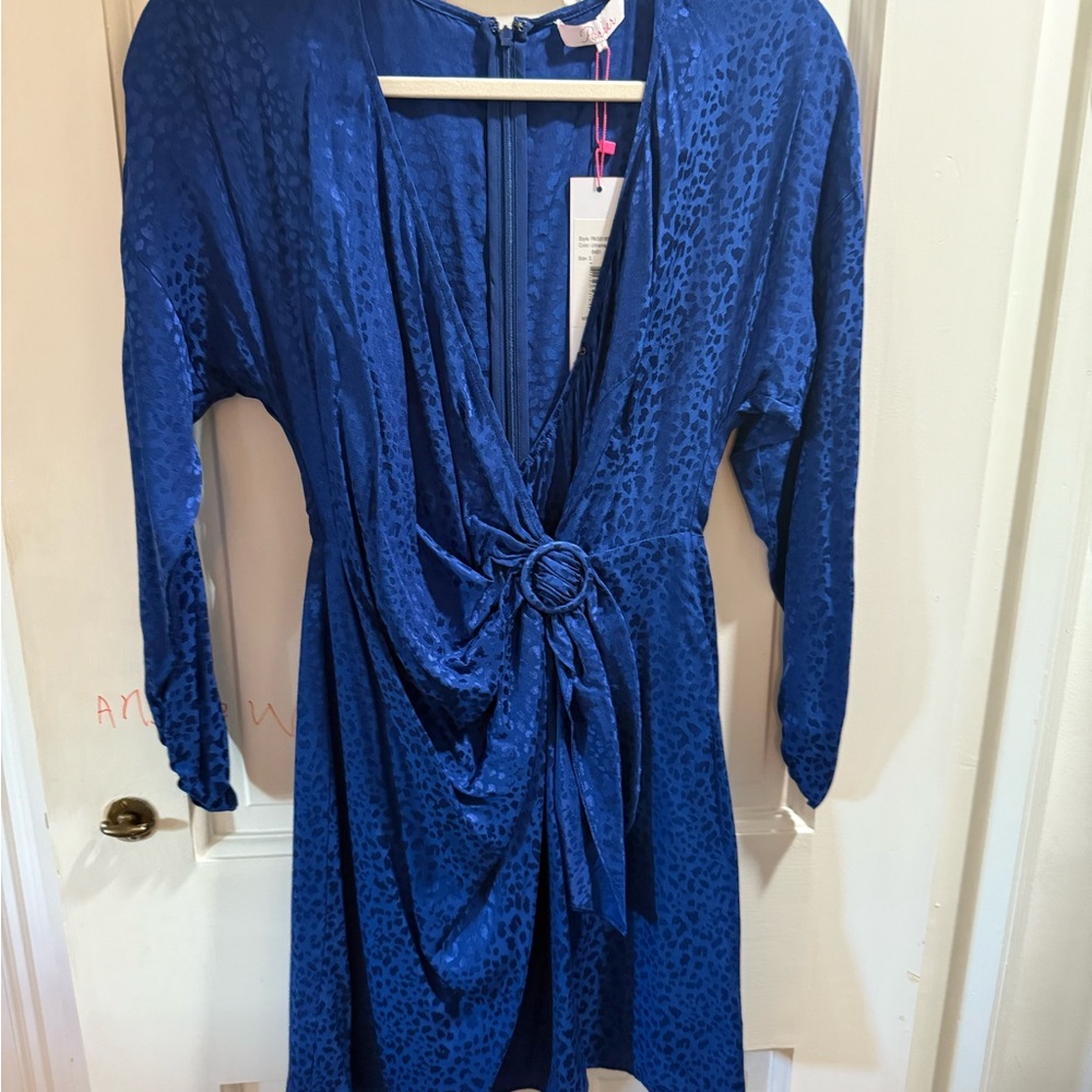 Parker Blue Animal Print Dress